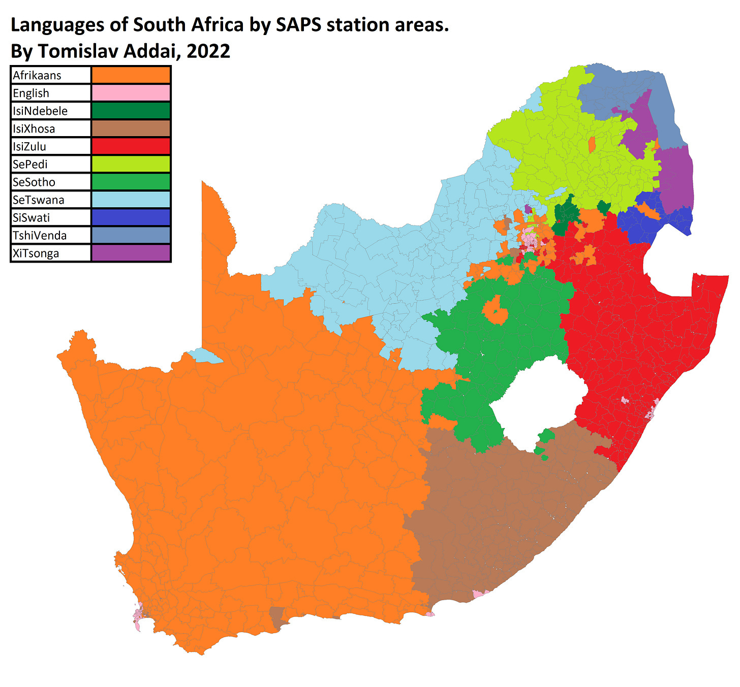 South Africa Ethnic map : r/MapPorn