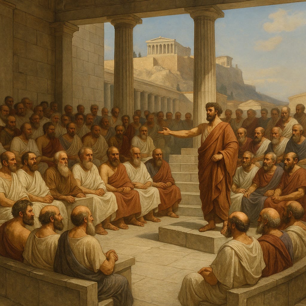 Ancient Greek Assembly at the Acropolis