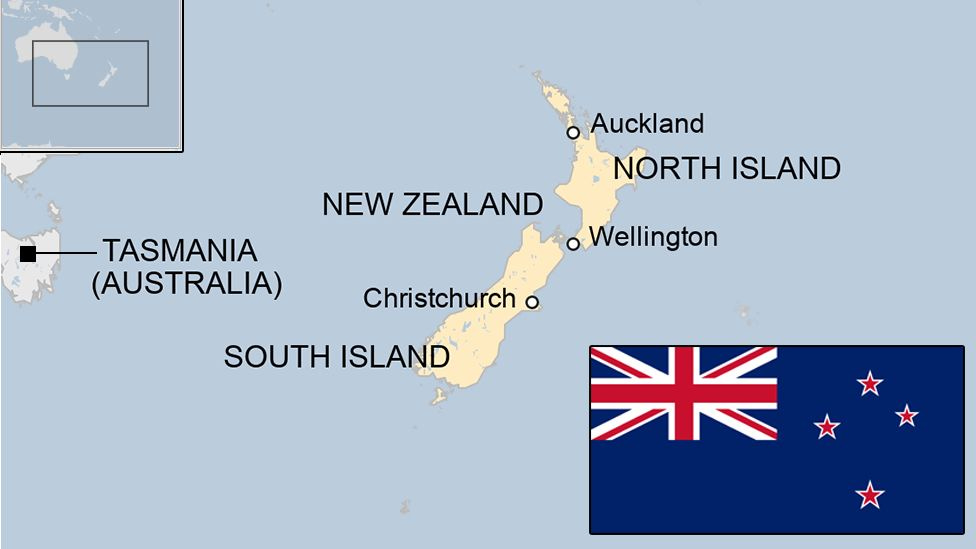 map of New Zealand