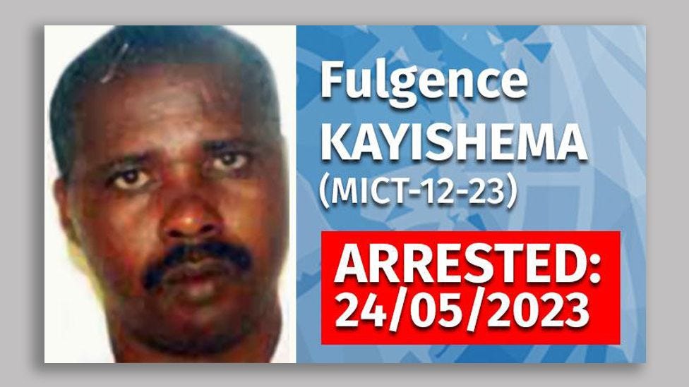 Arrest poster of Fulgence Kayishema