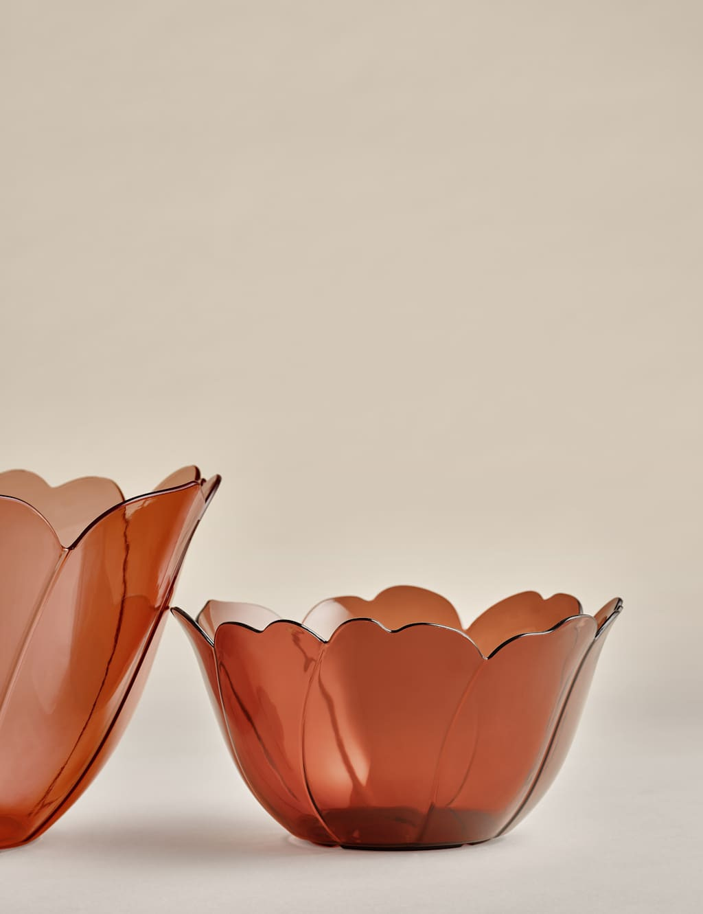 Boho Flower Nibble Bowls in orange tones