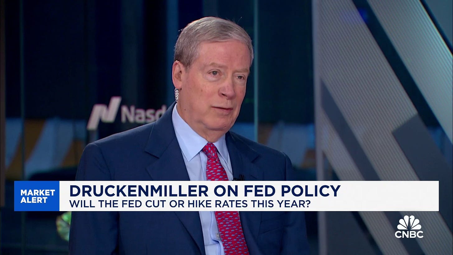 Screencap of Druckenmiller on CNBC, May 7th.
