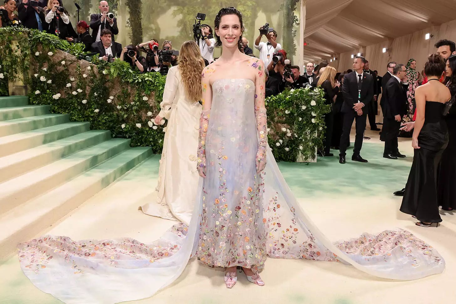 NEW YORK, NEW YORK - MAY 06: Rebecca Hall attends The 2024 Met Gala Celebrating "Sleeping Beauties: Reawakening Fashion" at The Metropolitan Museum of Art on May 06, 2024 in New York City.