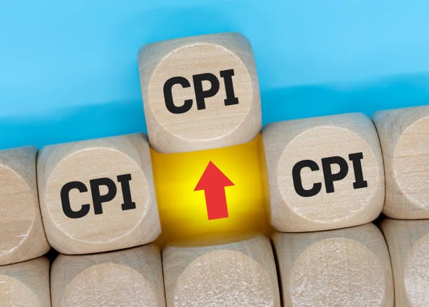CPI, consumer price index symbol. Wooden blocks with words 'CPI' - Action  Forex