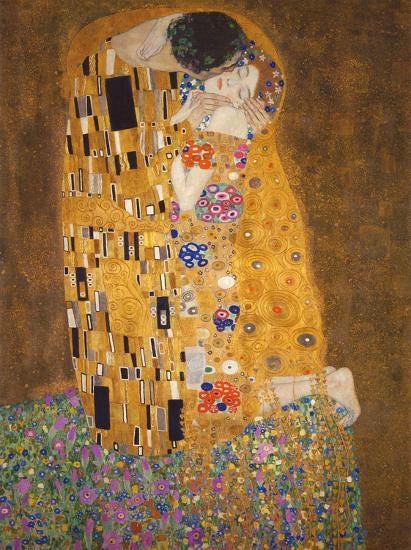 The Kiss by Gustave Klimt 