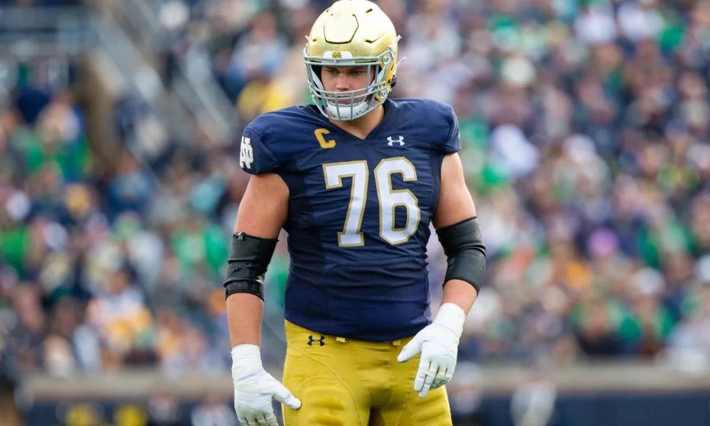 Notre Dame Left Tackle, Joe Alt, Is a Franchise Changing Prospect | The  Wright Way Network