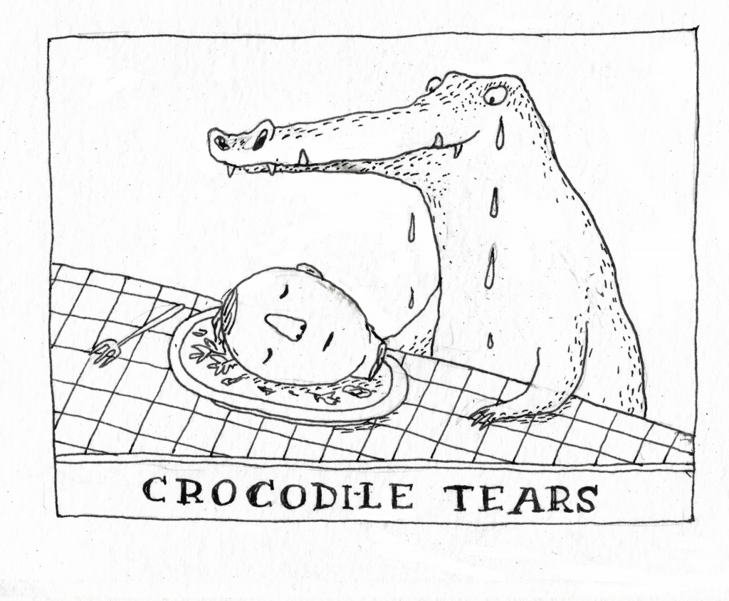 Crocodile Tears drawing by Sabina Hahn | Doodle Addicts Crocodile Tears drawing by Sabina Hahn | Doodle Addicts