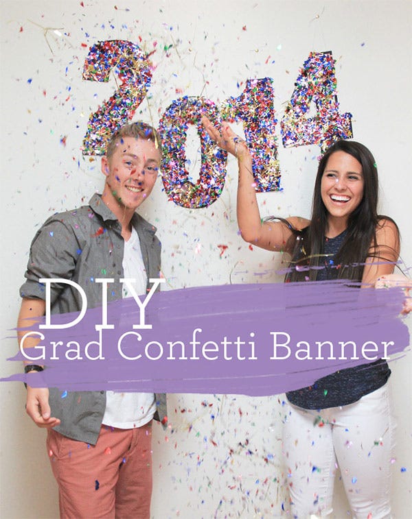 DIY Graduation Confetti Banner