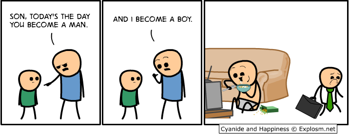 1 Cyanide and Happiness  Explosm.net,Cyanide &amp; Happiness,comics,funny comics &amp; strips, cartoons,dad,father,son