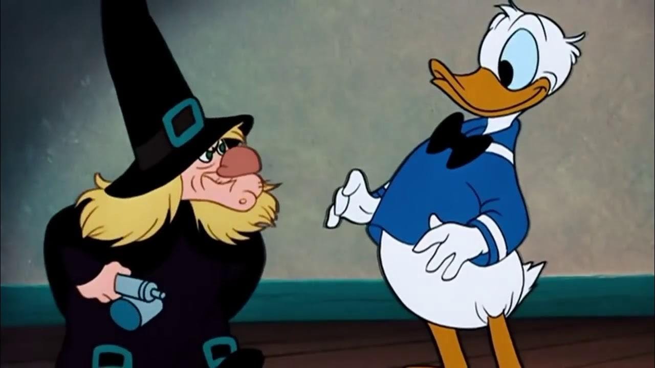 The witch and Donald Duck in Trick or Treat (1956)