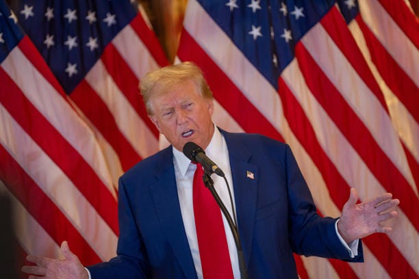 Former President and Republican Presidential candidate Donald Trump speaks during a press conference at Trump Tower on May 31, 2024 in New York City. Polls suggest Trump's hush money conviction is not damaging his 2024 White House bid.