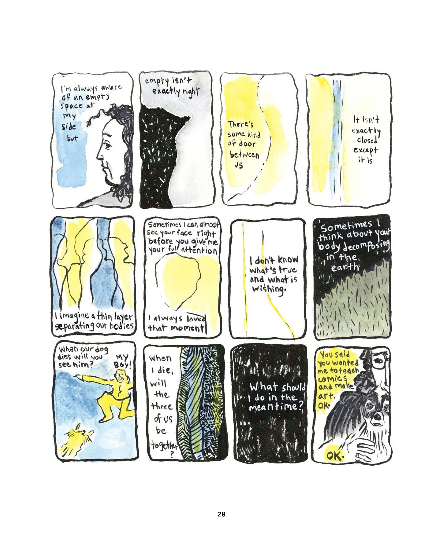 page from grief graphic memoir Something Not Nothing by Sarah Leavitt