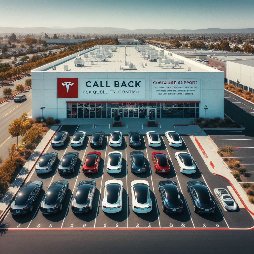 Tesla vehicle call back