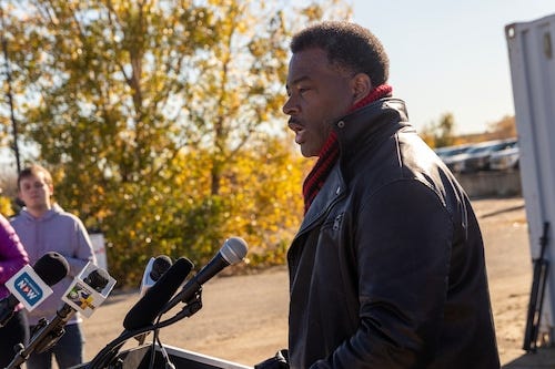 Ashley Capital and Flint officials hold press conference at Buick City brownfield