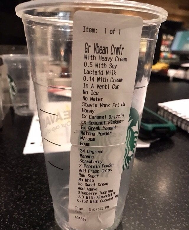 r/funny - Friend that works at starbucks just sent me this.
