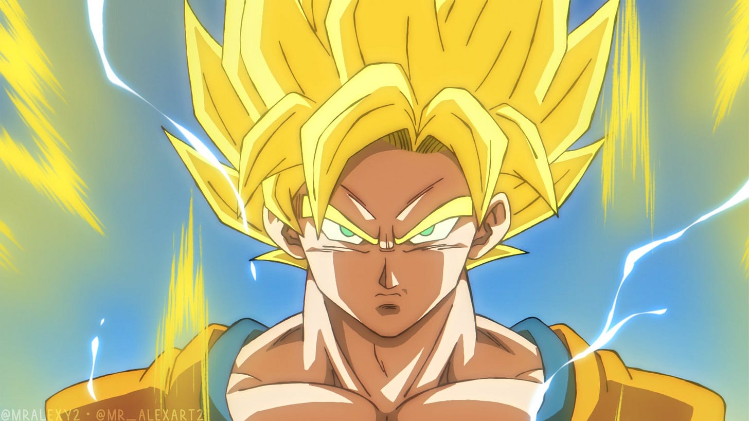 M r__A l e x ア on X: "Goku super saiyan 2 but hair is different..  https://t.co/cxfAIVnXzz" / X