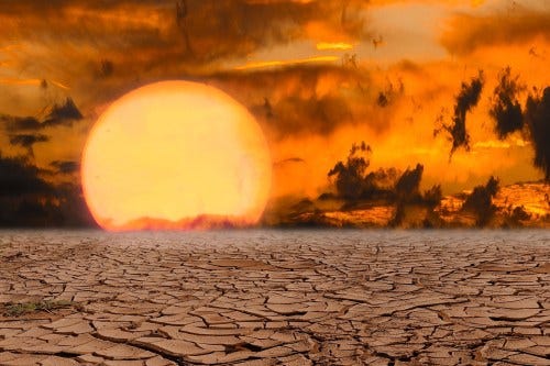 sun scorched drought hot