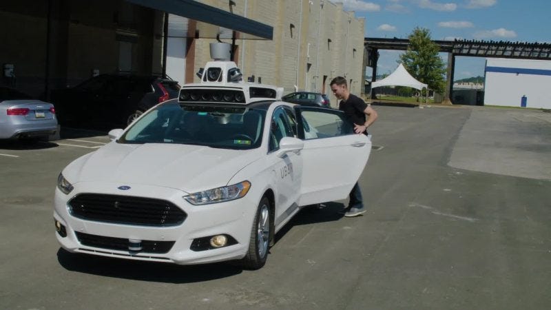 uber self driving car stopped in california