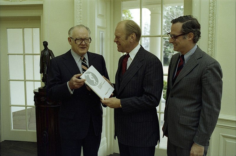 File:President Gerald R. Ford Receiving the Final Report of the President’s Commission on Olympic Sports from the Commission's Chairman Gerald B. Zornow and Executive Director Michael Harrigan in the Oval Office - NARA - 45644235.jpg File:President Gerald R. Ford Receiving the Final Report of the President’s Commission on Olympic Sports from the Commission's Chairman Gerald B. Zornow and Executive Director Michael Harrigan in the Oval Office - NARA - 45644235.jpg