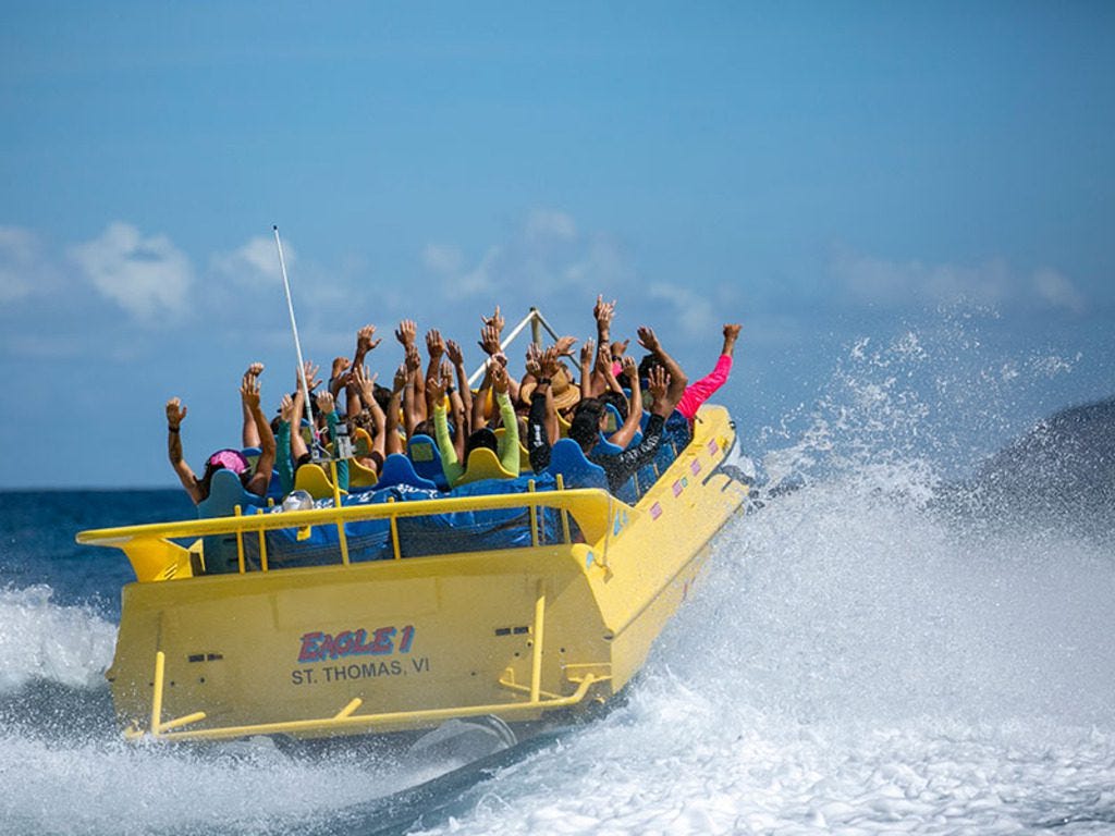jet boating in st thomas is a fun activity