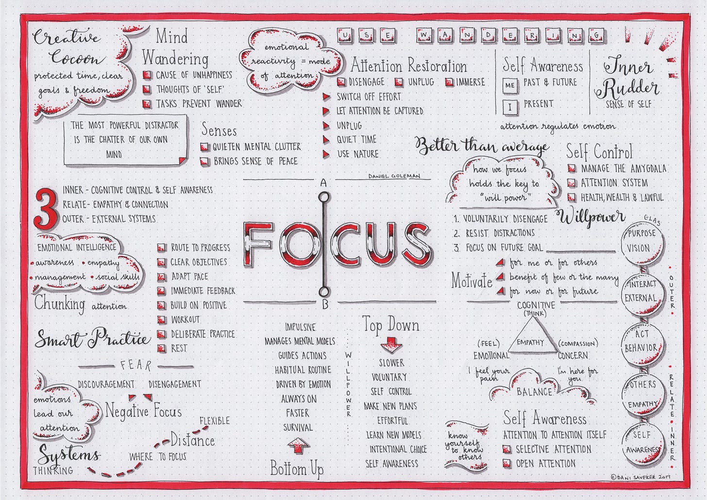 Focus (Daniel Goleman) Visual Synopsis by Dani Saveker — Visual Synopsis