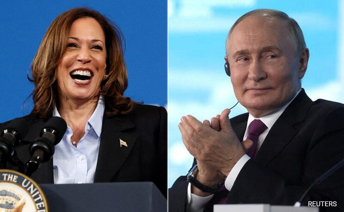 Putin Backs Kamala Harris For US Presidency, Says 'Admire Her Infectious Laugh'