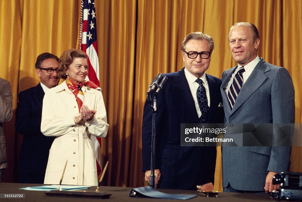 Gerald Ford, Nelson Rockfeller and Betty Ford