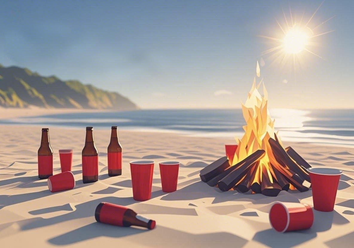 beach bonfire the next morning