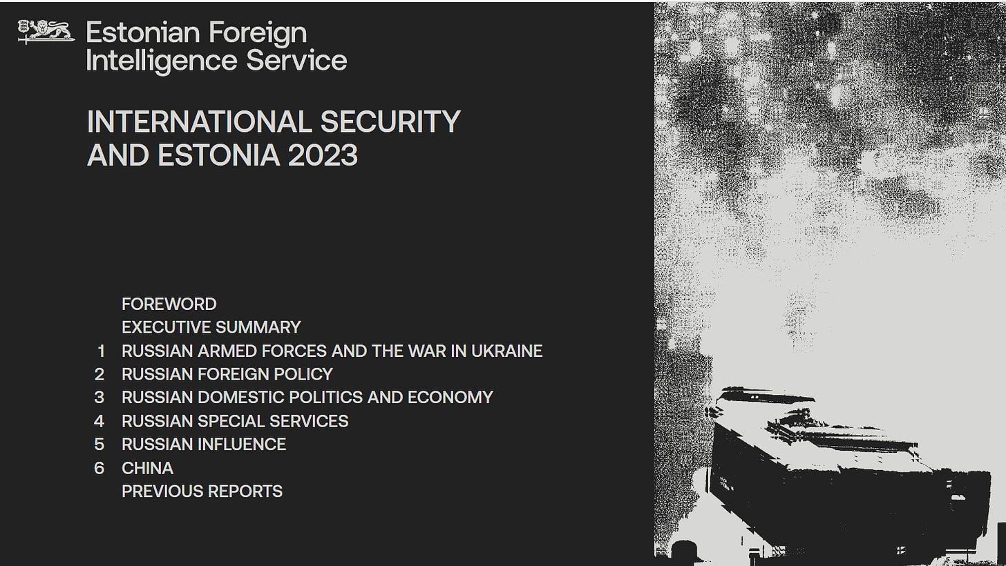 Kaja Kallas on Twitter: "Public report by Estonian Foreign Intelligence out  now. Covers developments in #Russia's military, internal politics,  influence operations. Highlights importance of Ukraine for Russia - without  controlling Ukraine, their