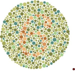 Whether this visible or invisible depends of your color vision.  The number is invisible to some.
