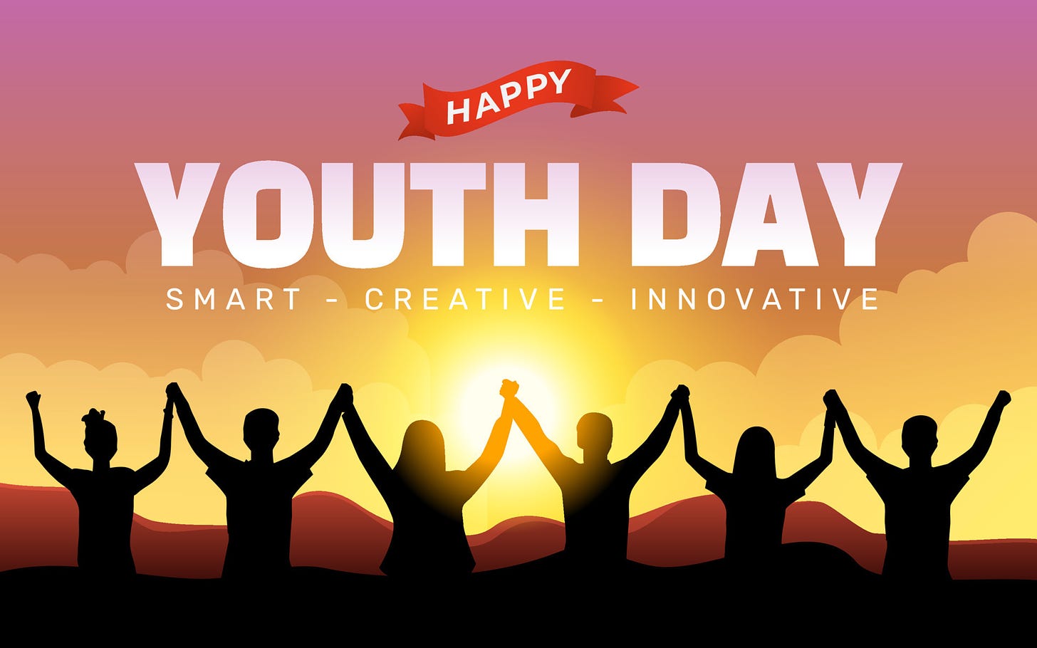 International Youth Day poster banner vector illustration with group of  people 8770496 Vector Art at Vecteezy