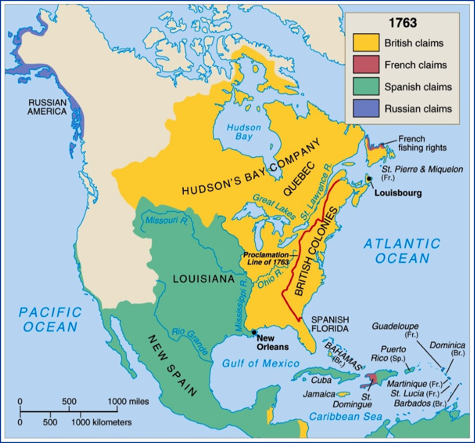 How did the Treaty of Paris divide land in North America? | Socratic