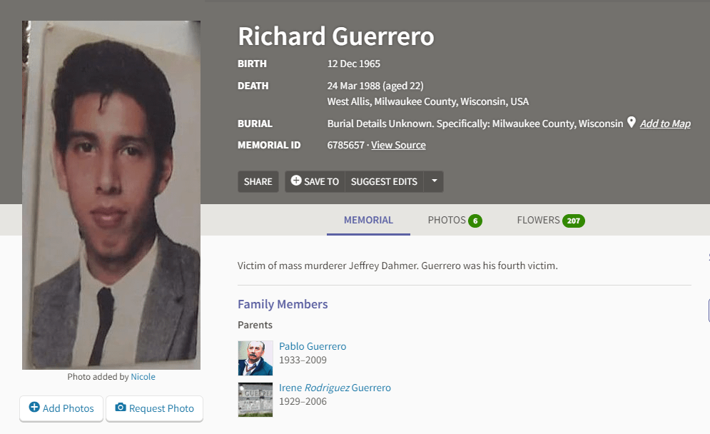r/TheDahmerCase - Richard Guerrero's Death Certificate