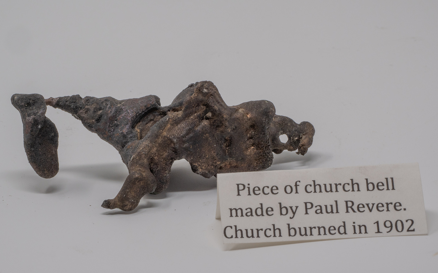 remnant of church bell melted in fire