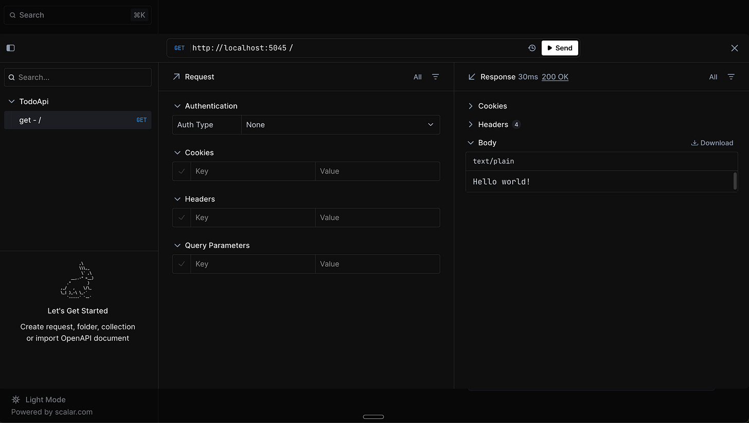 Dotnet 9 API client