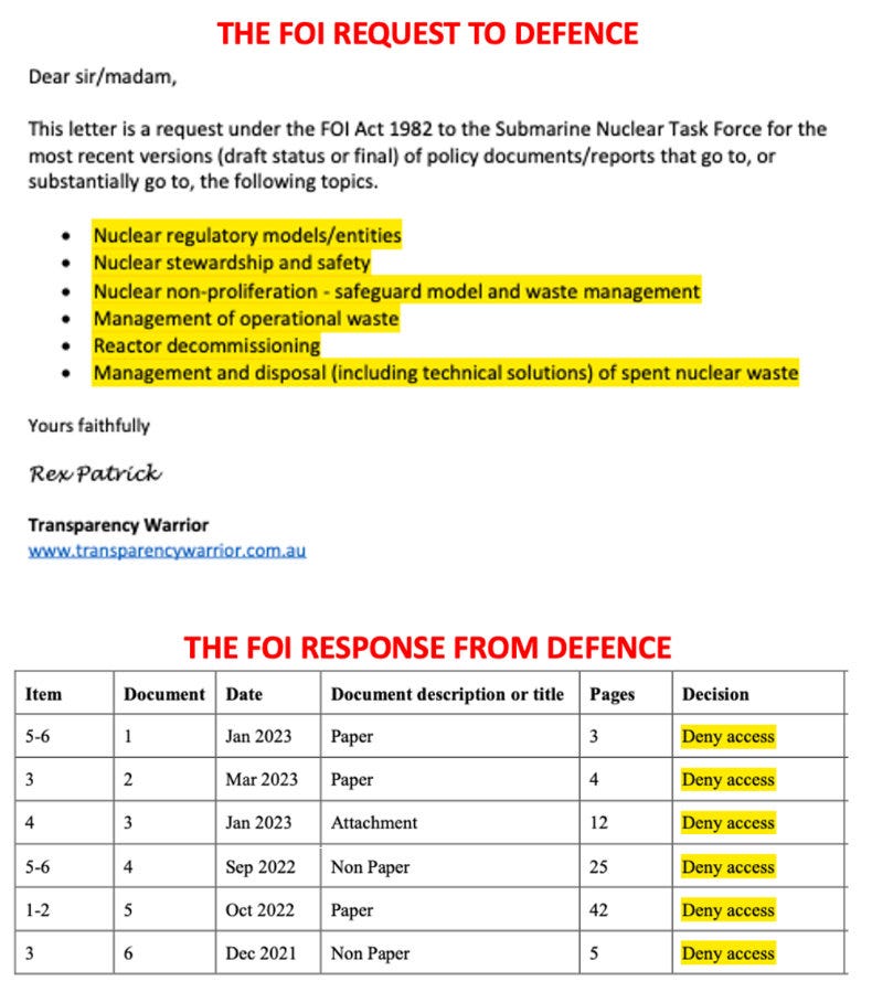 Defence FOI request