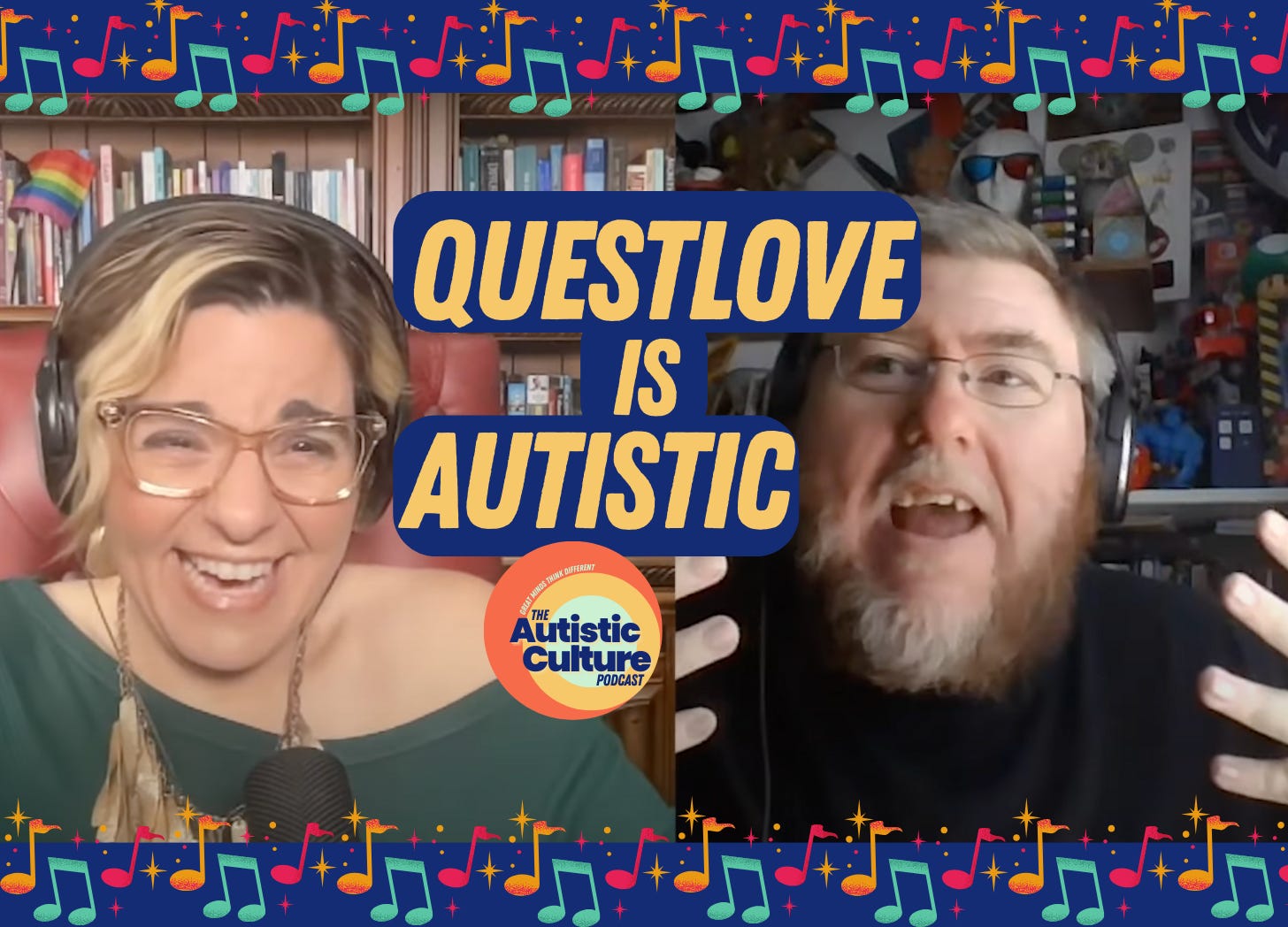Listen to Autistic podcast hosts discuss: Questlove is Autistic. Autism podcast | Join us as we dive into how autism has helped this Autistic musician and Autistic celebrity rise to (well-deserved) icon status. 
