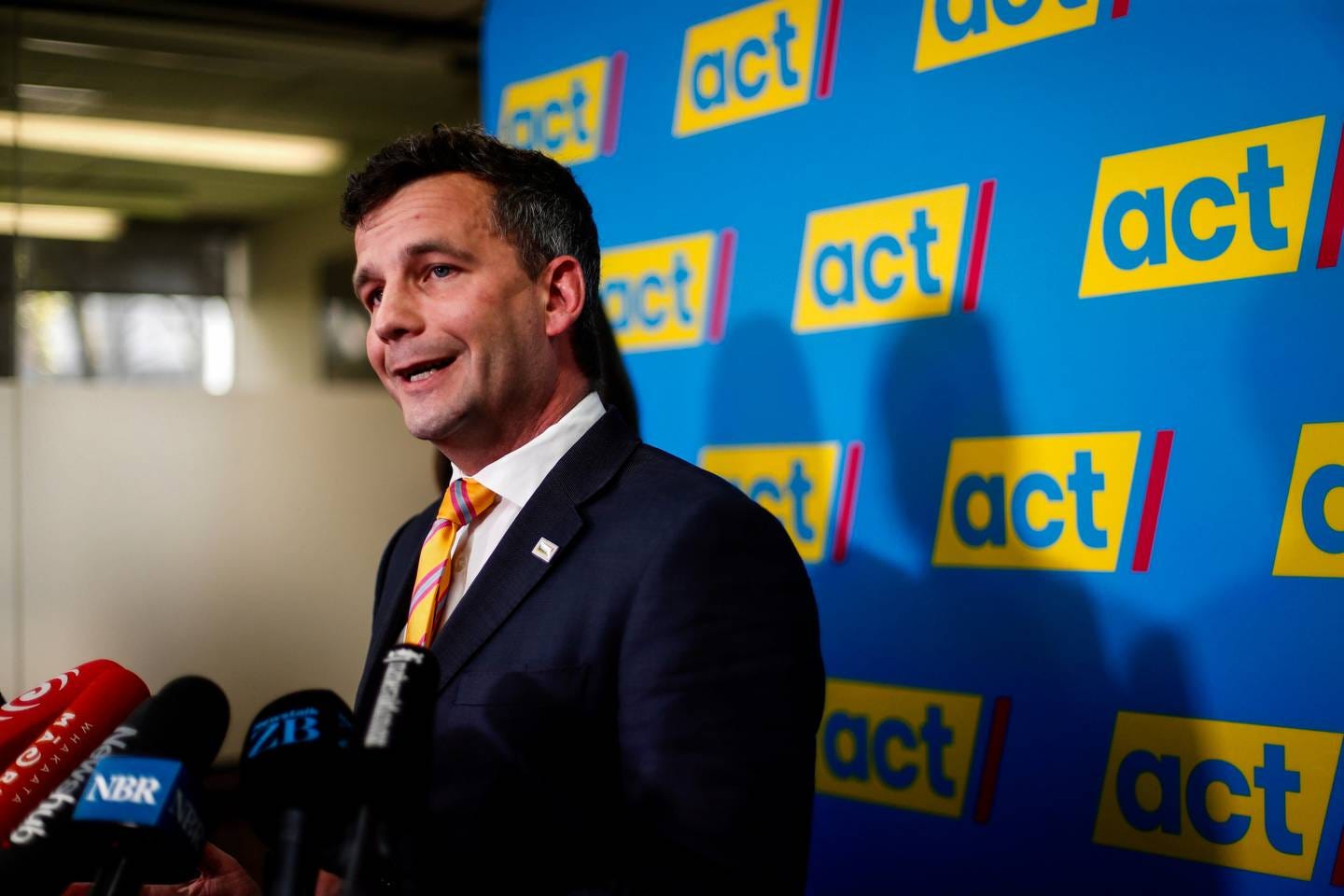 Future Deputy Prime Minister David Seymour was only too happy to help on Taylor Crawshaw's behalf. Photo / Dean Purcell