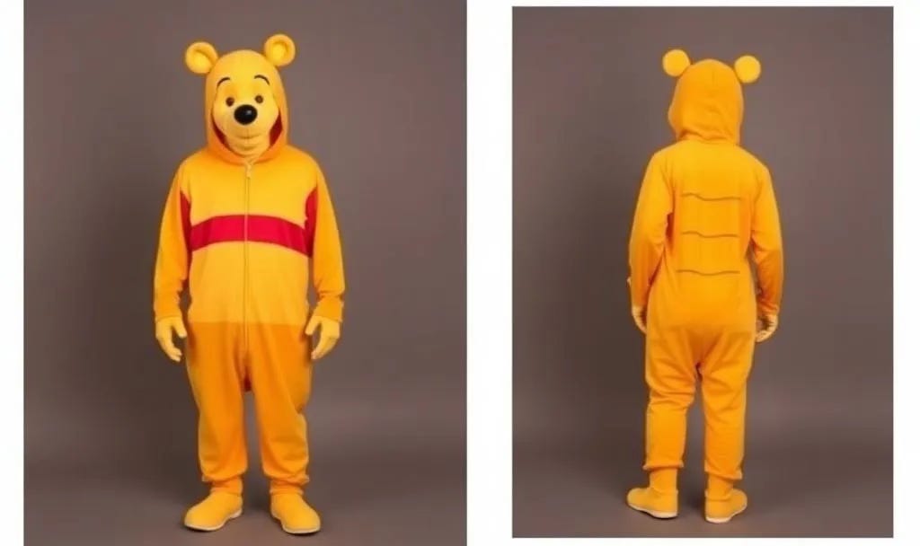 ill-fitting Winnie the Pooh costume