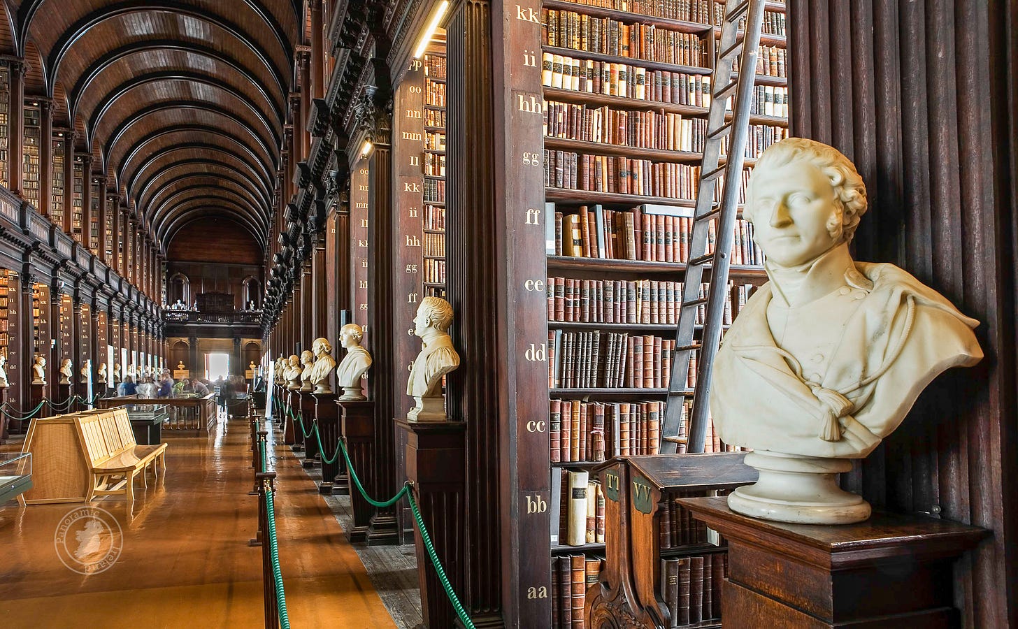 Trinity College Dublin Panorama of Long Room Library