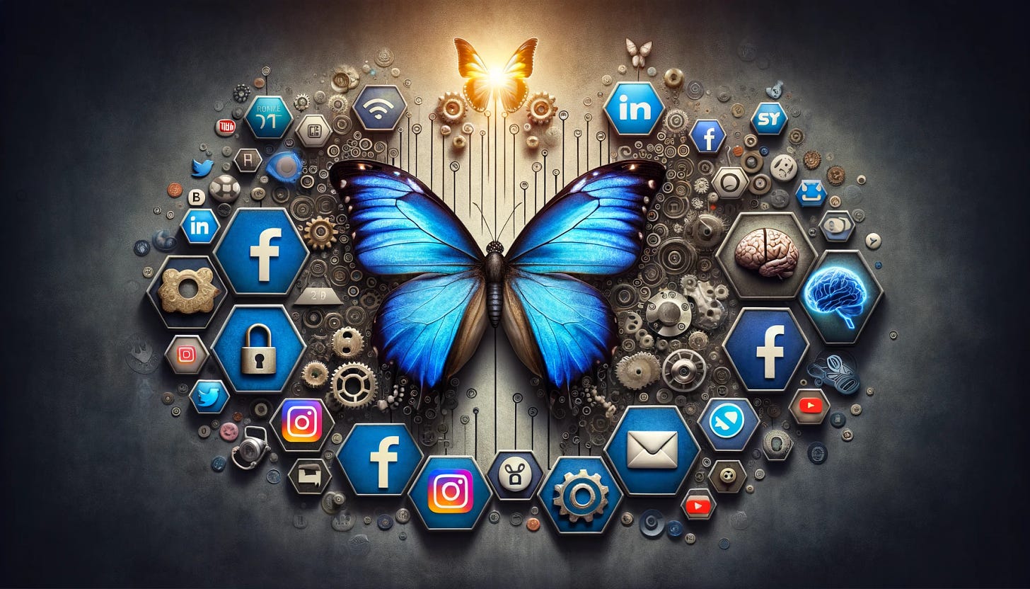 substack social butterfly group newsletter