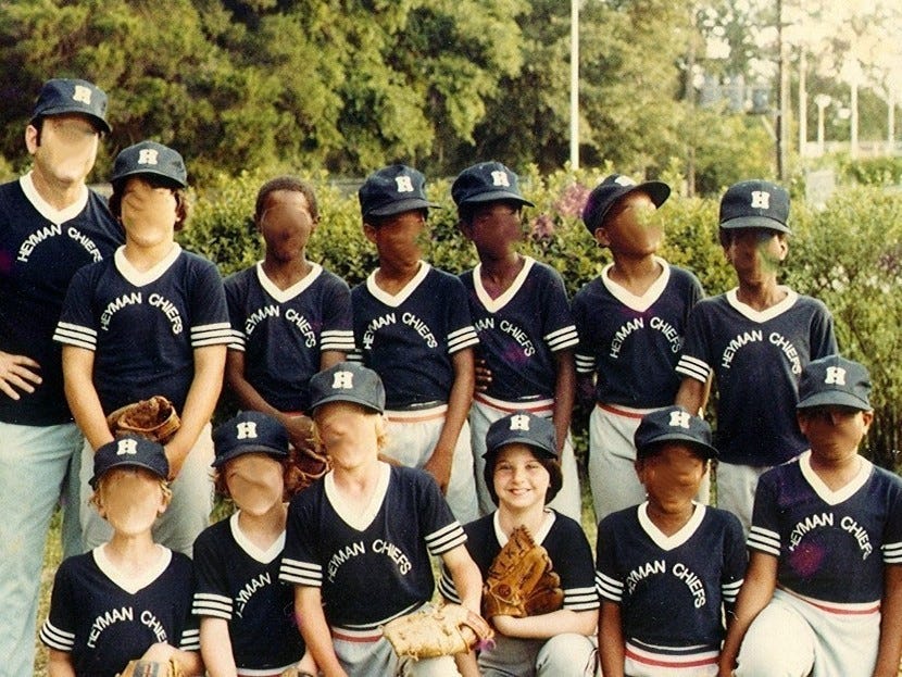 Team of young baseball players