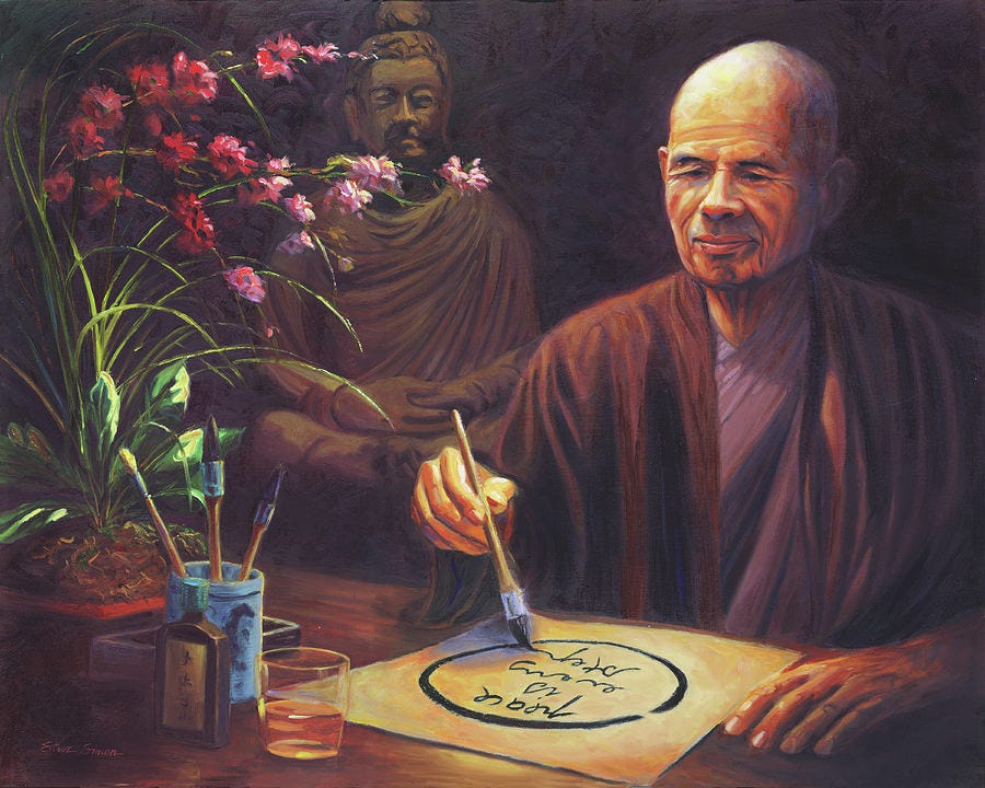 Thich Nhat Hanh Painting by Steve Simon - Fine Art America