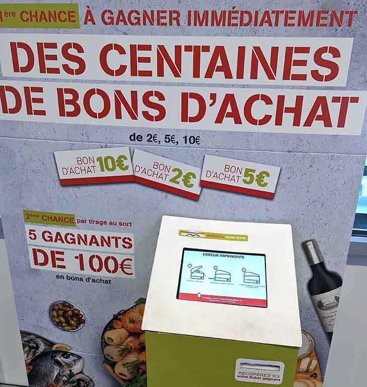 Photo of point-of-sale poster in a supermarket.