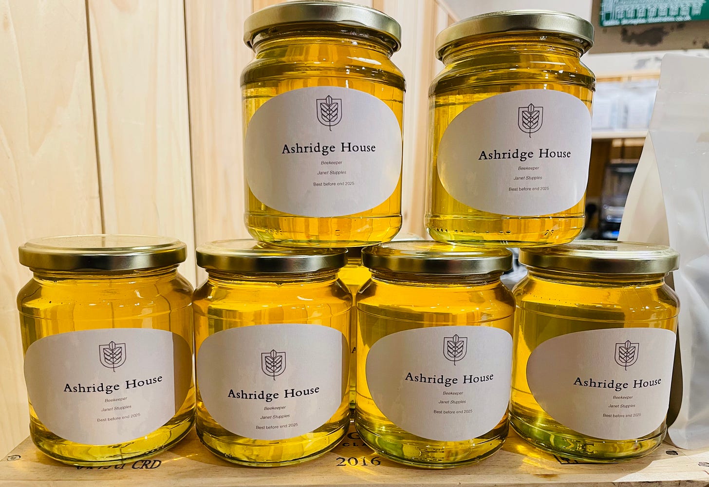 Jars of Ashridge honey