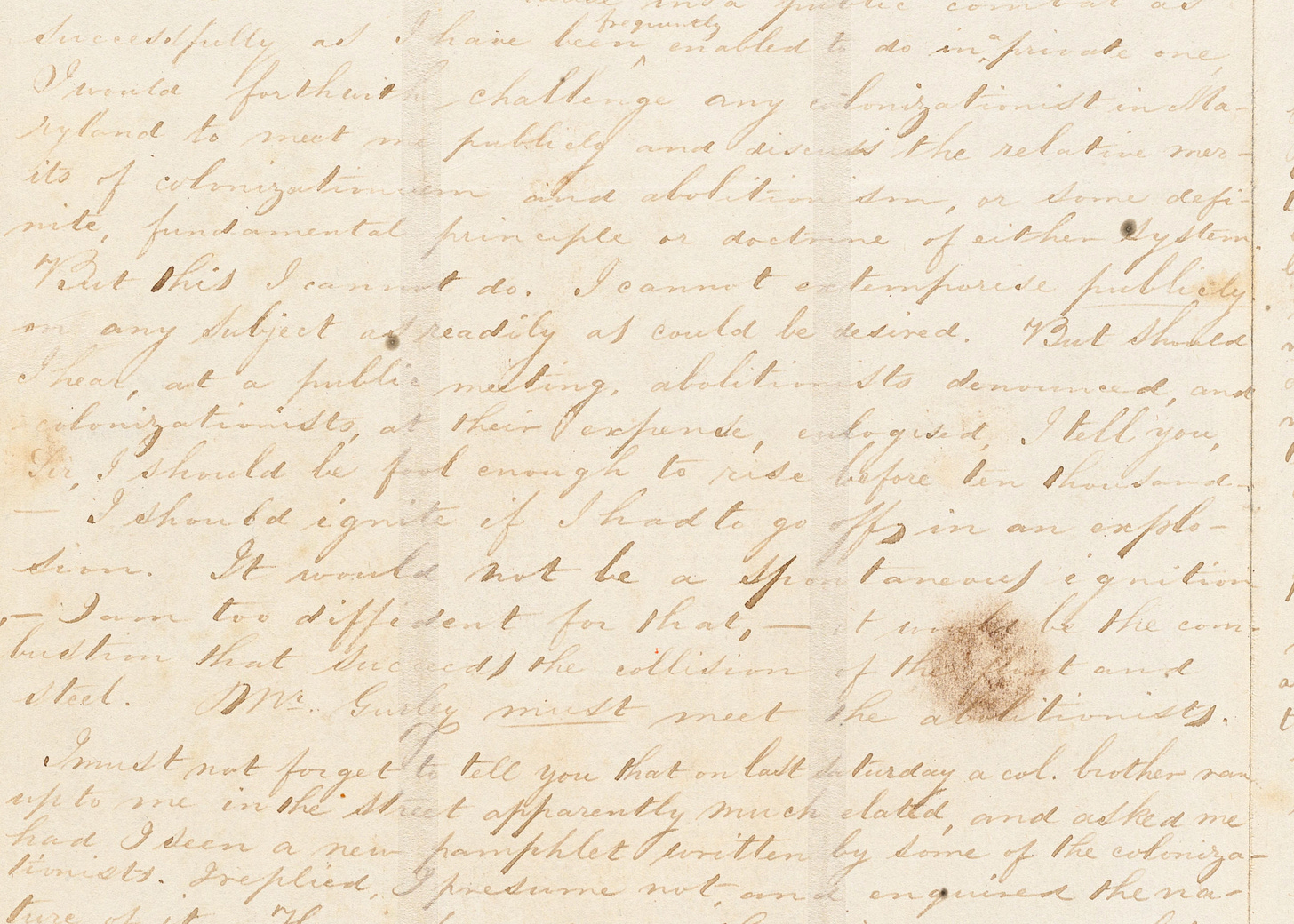 A scanned handwritten letter.