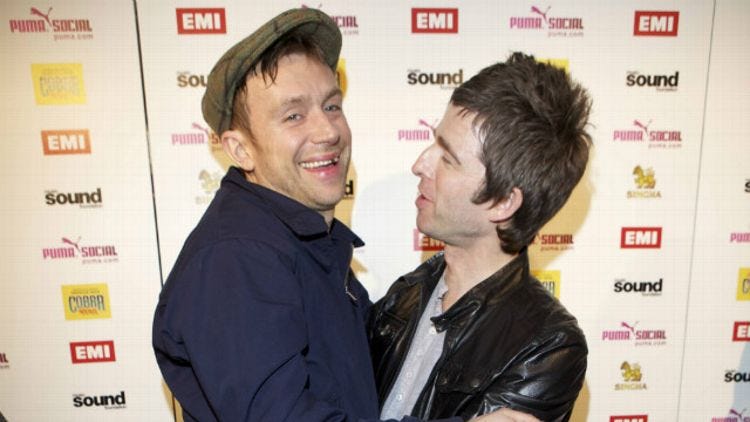 So This Is Weird: Damon Albarn and Noel Gallagher Are All BFF Now