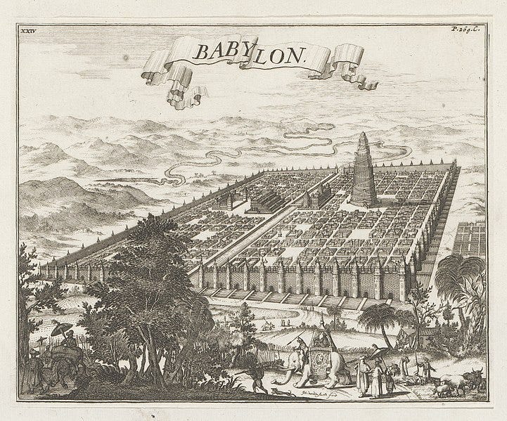 File:Gezicht op Babylon Babylon (titel op object) Magesyn der Italiaense gebouwen (serietitel), RP-P-1957-653-98-1.jpg