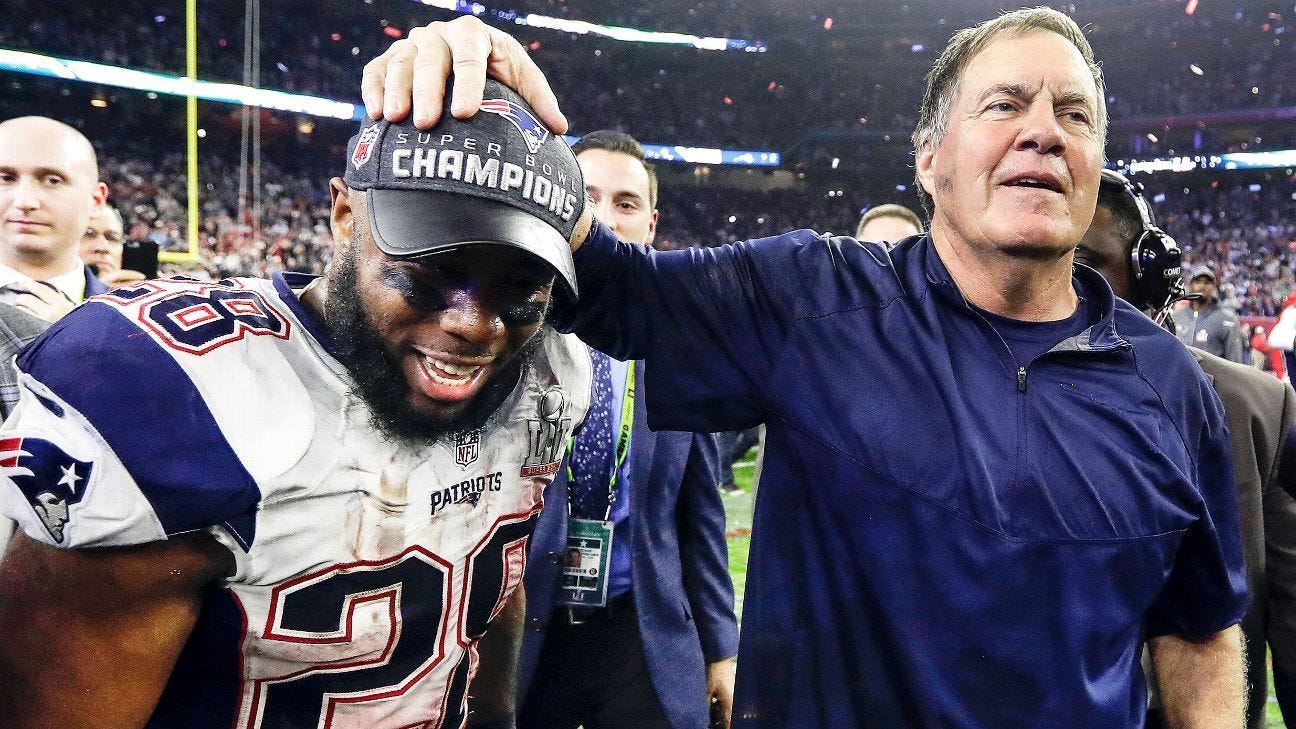 2019 NFL James White knew the New England Patriots Way long before he met  Bill Belichick - ESPN