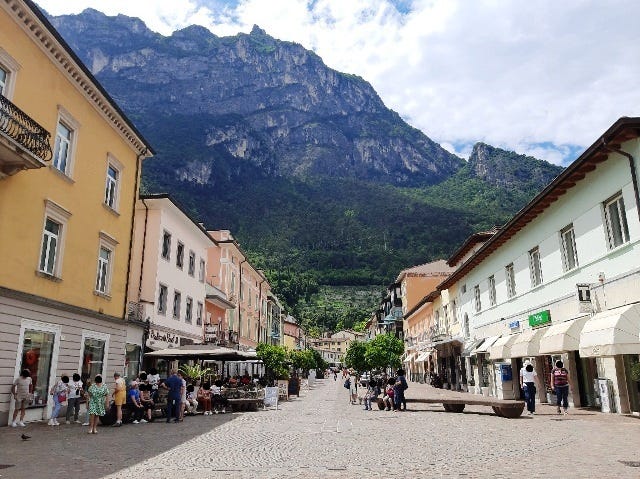 Riva small town on lake Garda